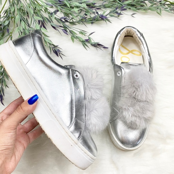 sam edelman silver sneakers